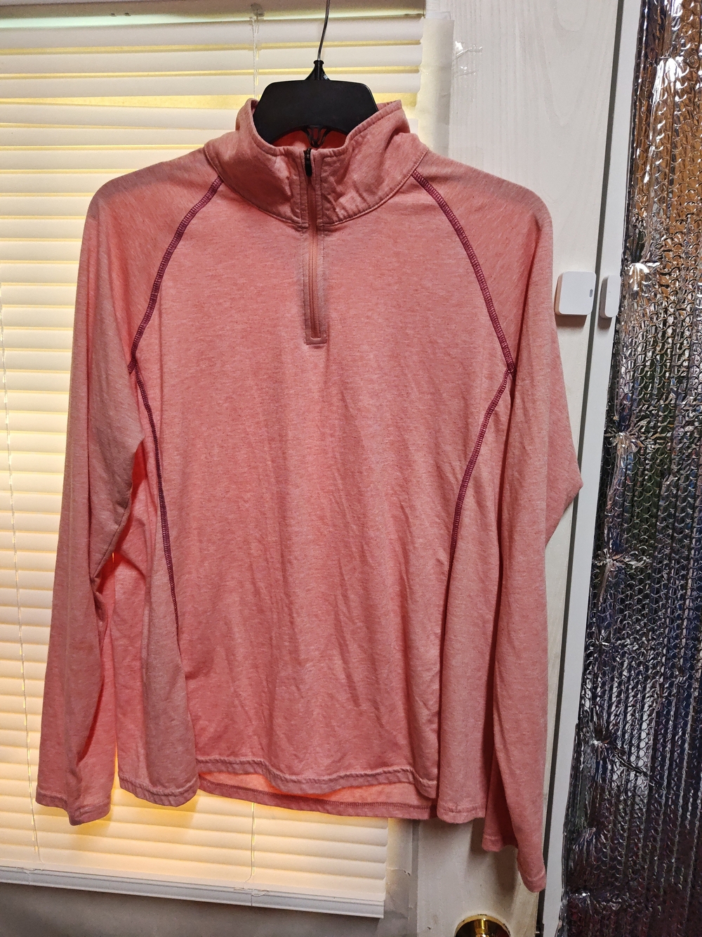 Orvis Coral Pink Quarter-Zip Pullover